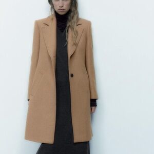 Zara fitted camel coat